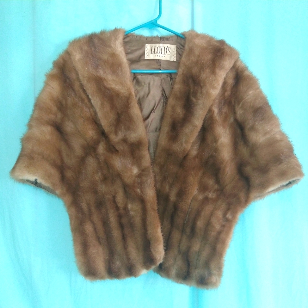Lloyd's Denver Vintage fur wrap stole capelet Oleg Cassini costume Movie Prop - Picture 2 of 13
